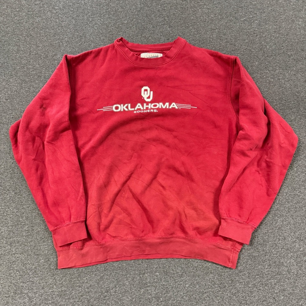 Vintage Soffe Oklahoma Sooners Sweatshirt Mens XL Red Good NCAA Crewneck